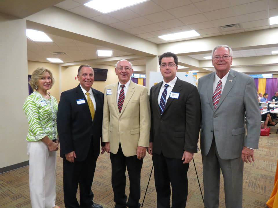 McKenzie Mayor Jill Holland; Carroll County Mayor Kenny McBride; Bethel University President Dr. Robert Prosser; Warren Nevad, UT MTAS/TREEDC; and Huntingdon Mayor Dale Kelly